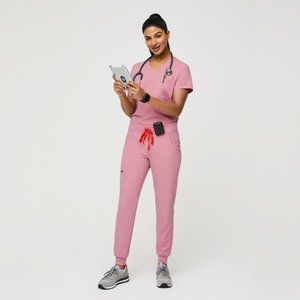 Figs Chalk Pink Zamora Jogger Pants Tall L
